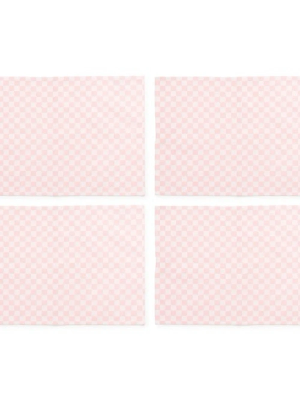 MacKenzie-Childs Pastel Pink Check Placemat 2 Sets of Four